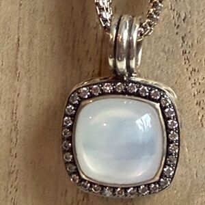 David Yurman Moonstone & Diamonds Necklace /Earrings
